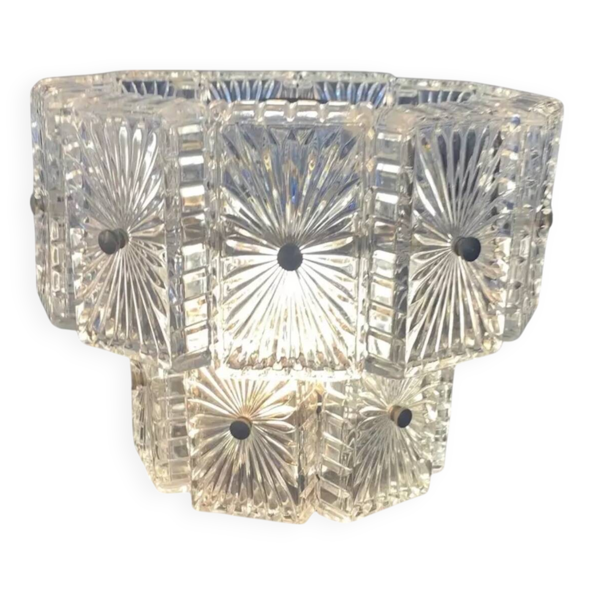 3-light crystal lamp, Italy 1960