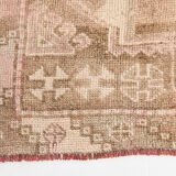 3x12 brown & beige vintage runner rug 100x360cm