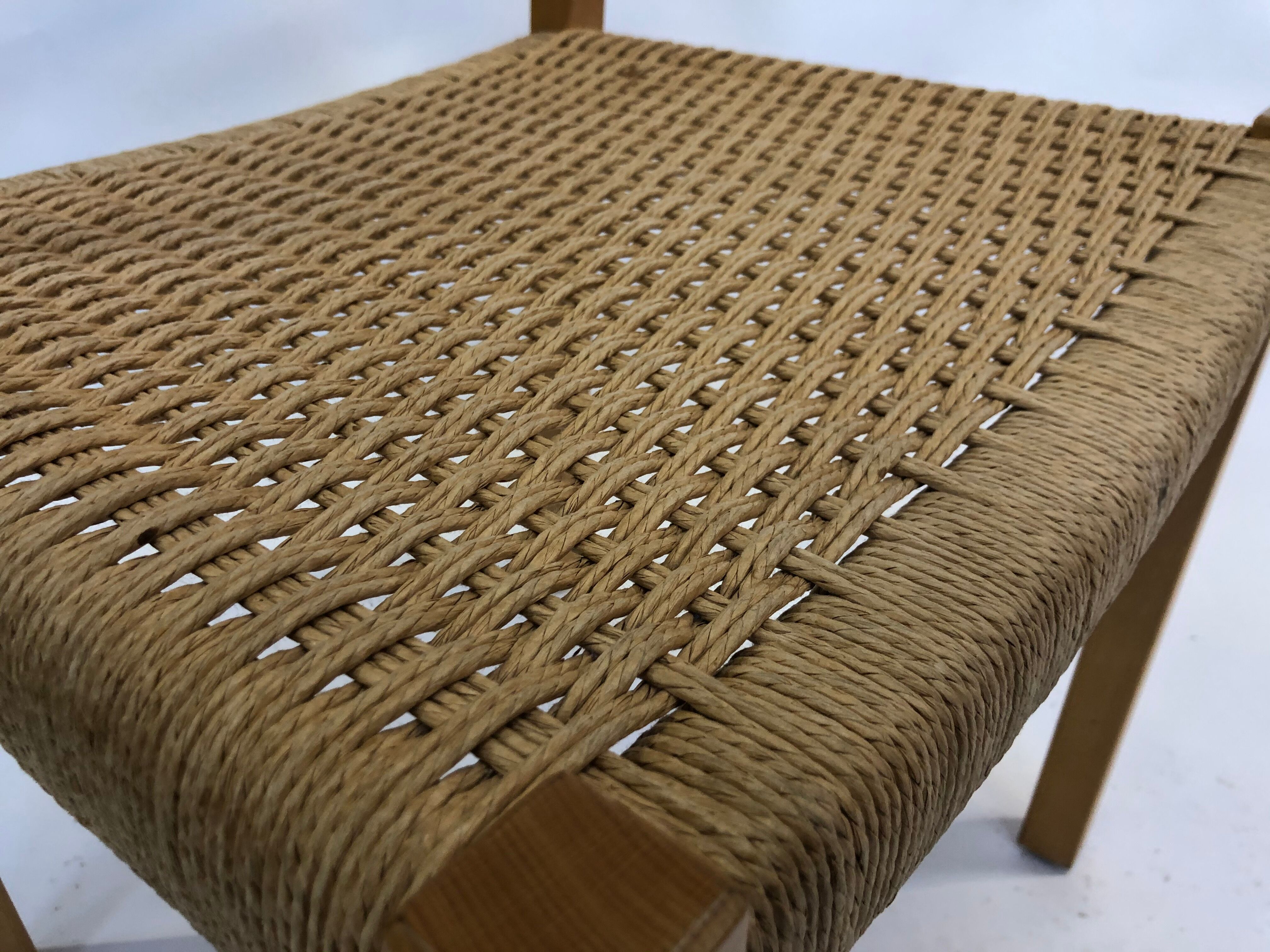 Vintage dining chair model 401 - JL Mollers Mobelfabric Denmark Papercord