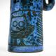 Small jug by Jacques Blin in blue ceramic with engraved animal decoration.