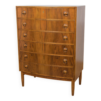 Commode en noyer danoise du milieu du siècle, années 1960