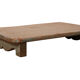 Old burmese teak tea table original blue patina