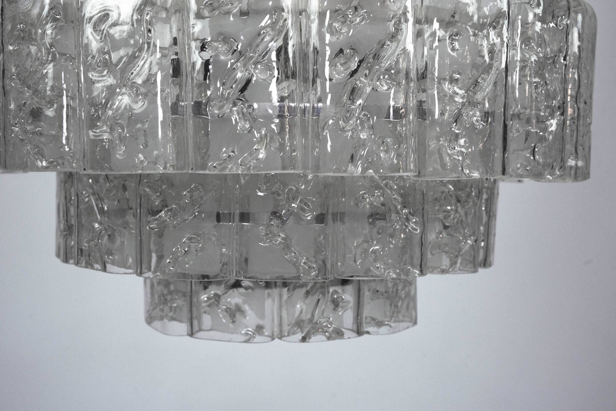 Vintage Italian chandelier attributed to Vistosi, Italy 1960s.