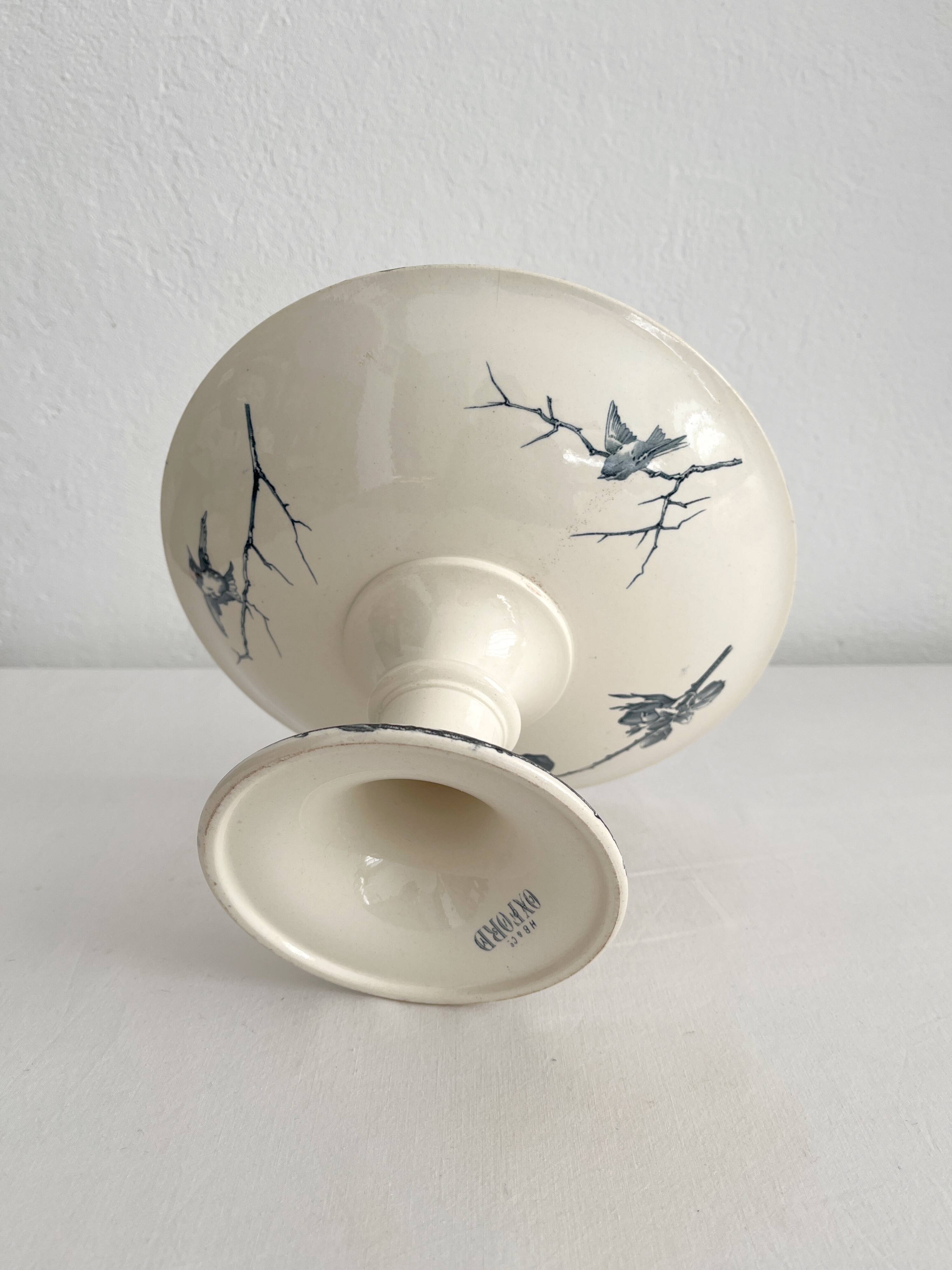 Earthenware compote "Oxford" Choisy le Roi