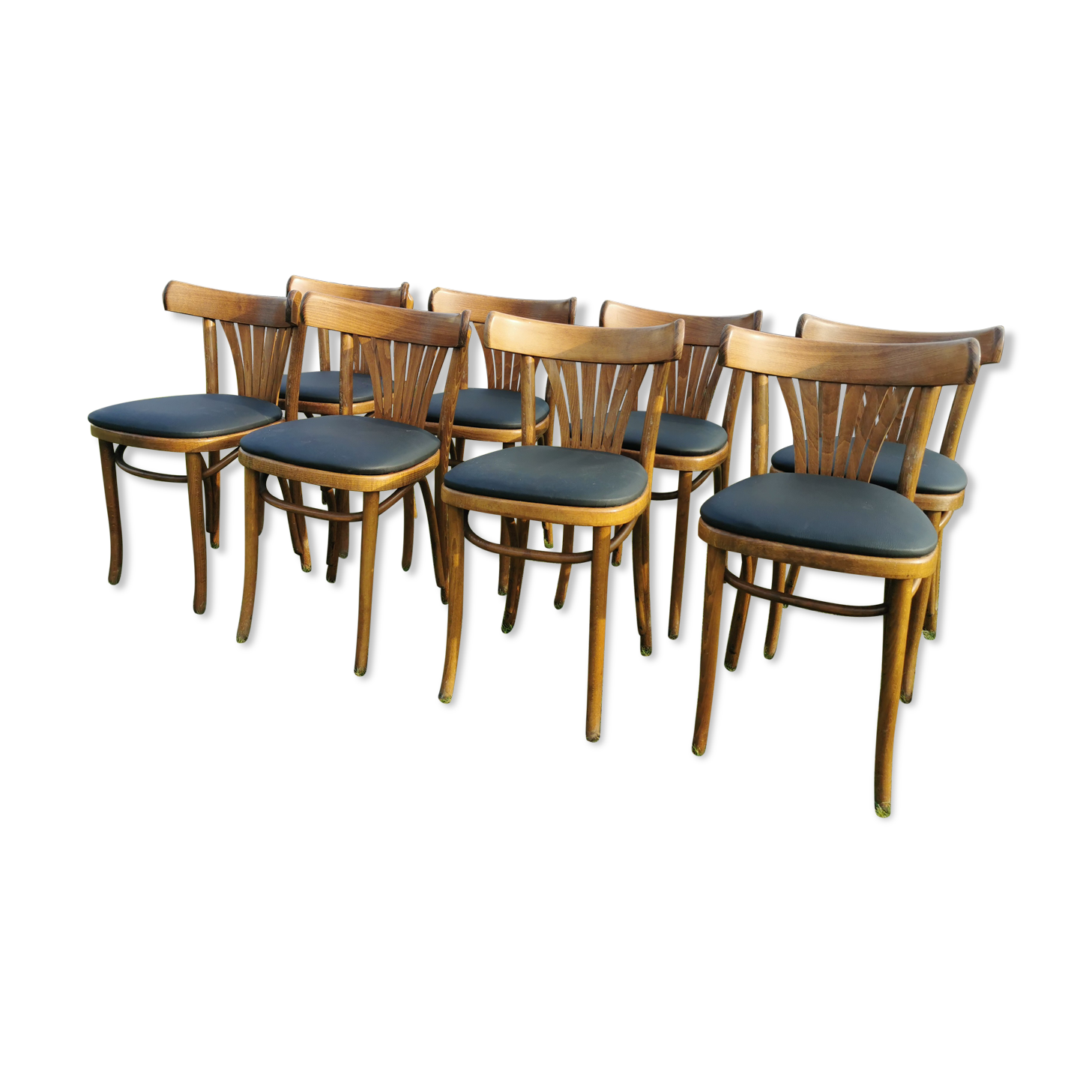 Série de 8 chaises bistrot