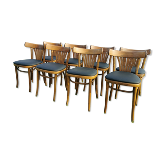 Series of 8 bistro chairs