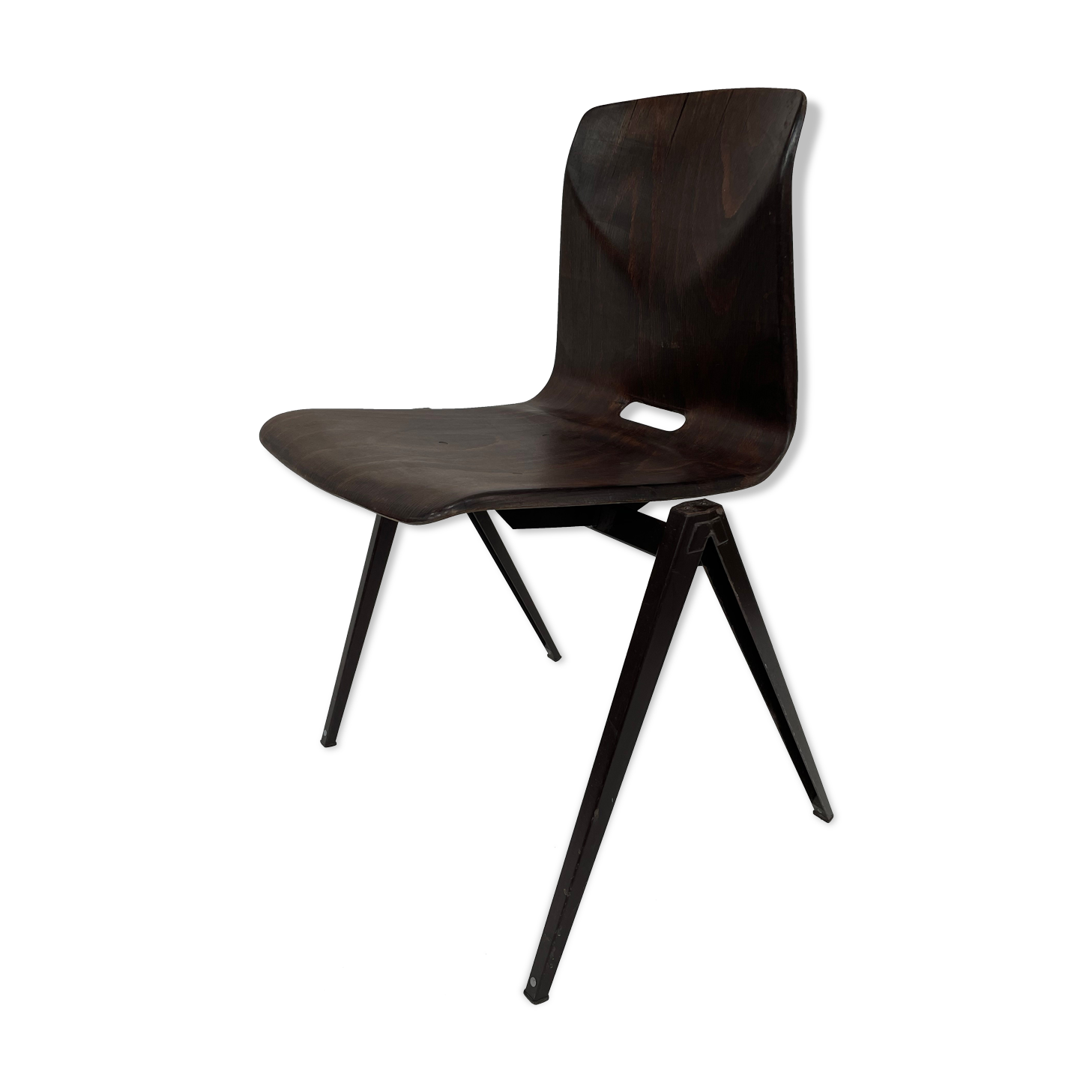 Pagholz Galvanitas S22 stackable school chair dark brown