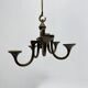 Brutalist bronze hanging chandelier by Michael Harjes, 1970s