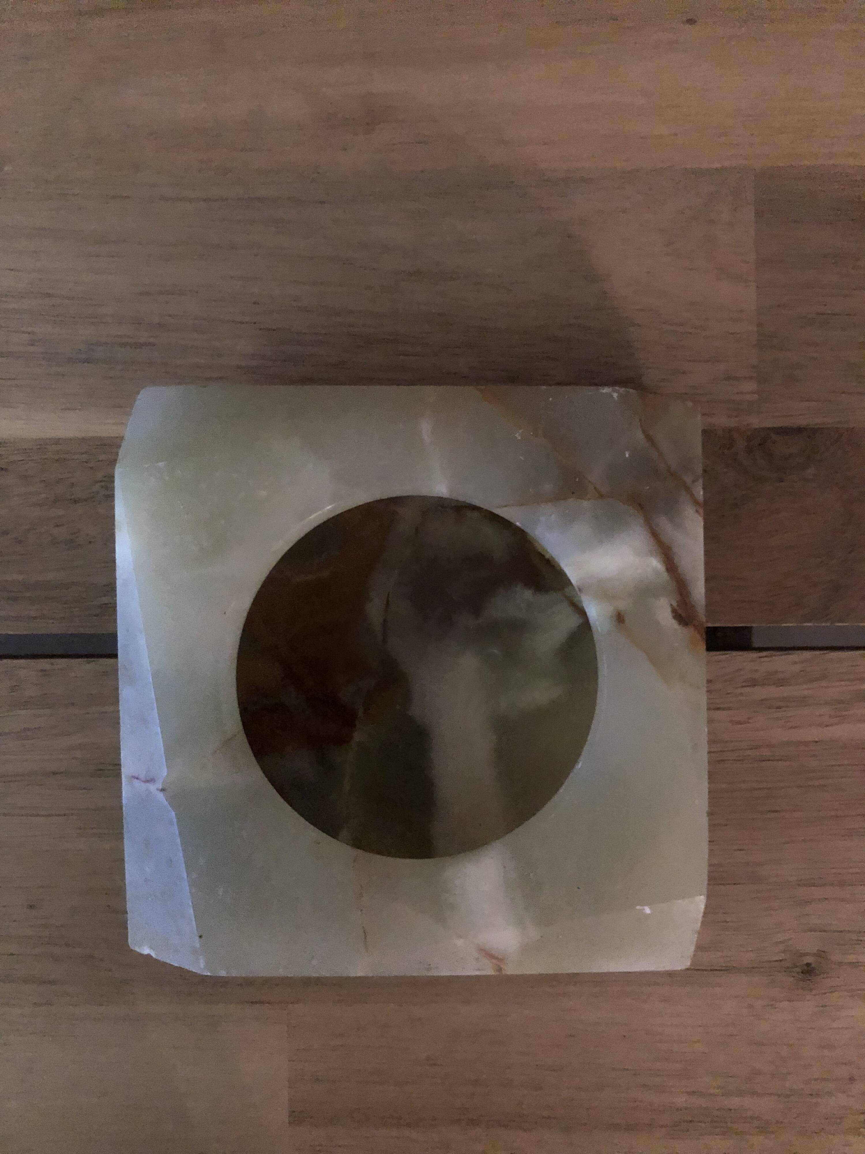 Marbled onyx ashtray