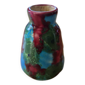 Small vase signed Longwy - Hand-painted enamels - France