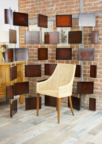 Wooden and brass screen