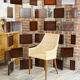 Wooden and brass screen