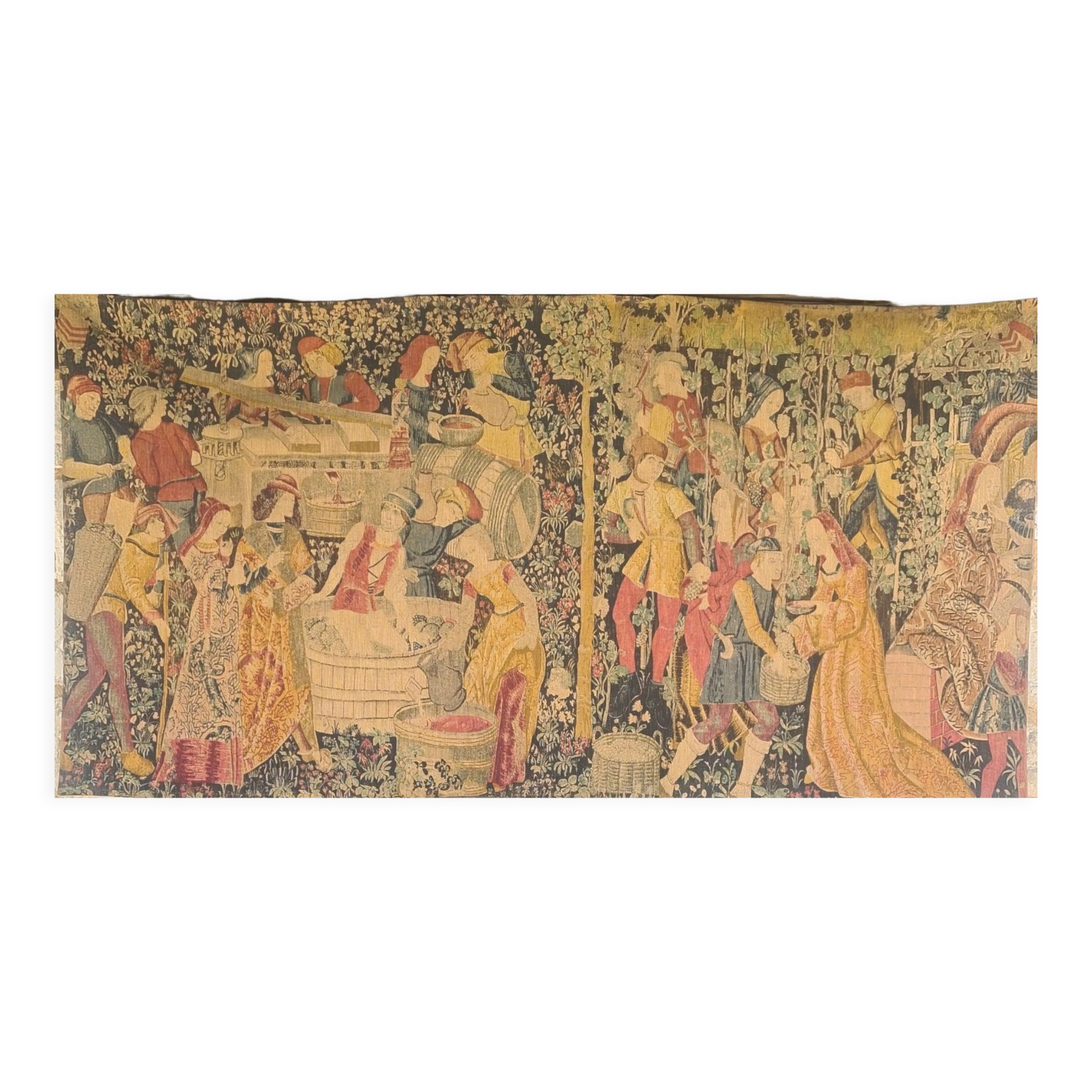 Tapisserie des vendanges - Décoration murale tissée