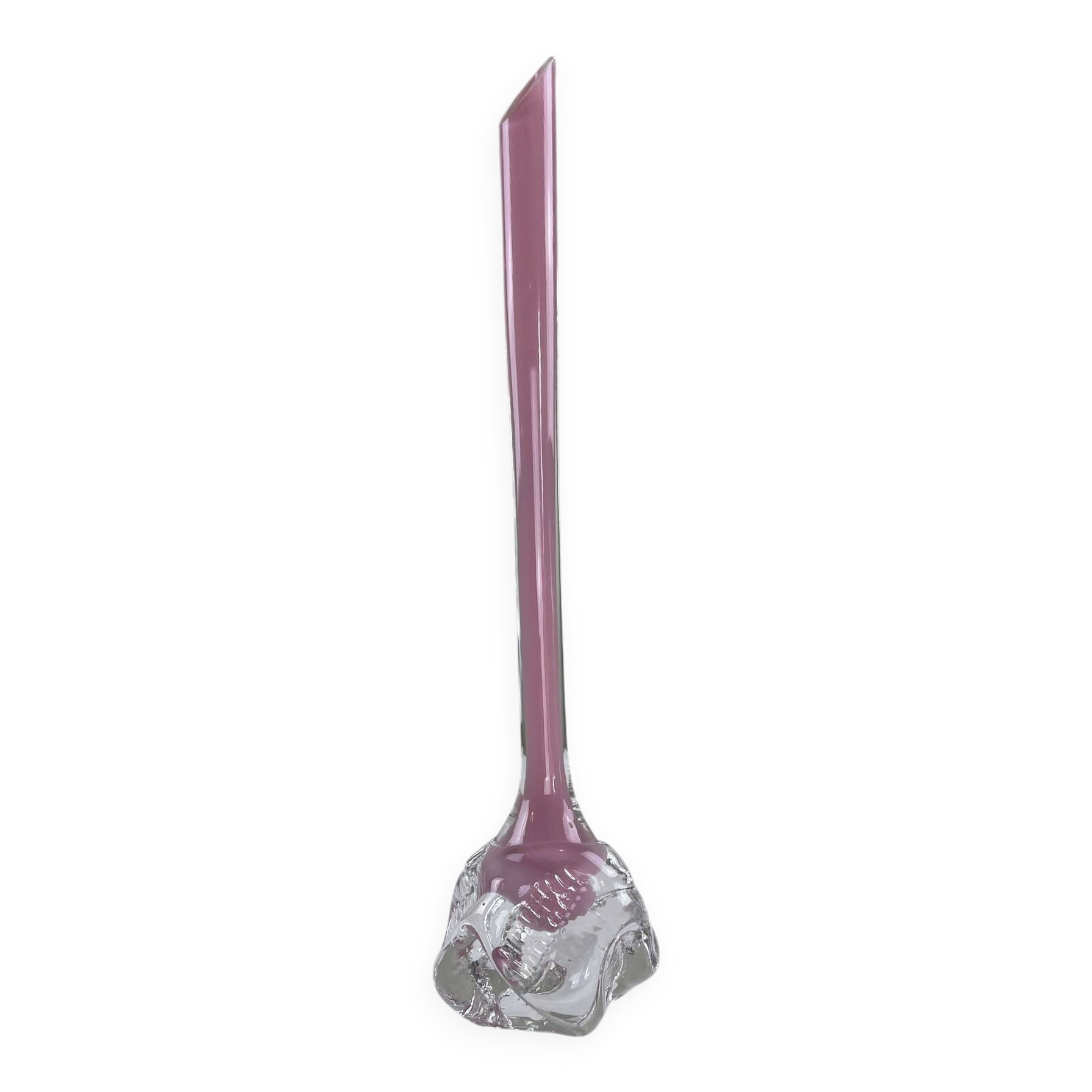 Sculptural glass soliflore in pink