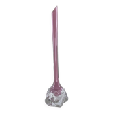 Soliflore sculpturale en verre rose