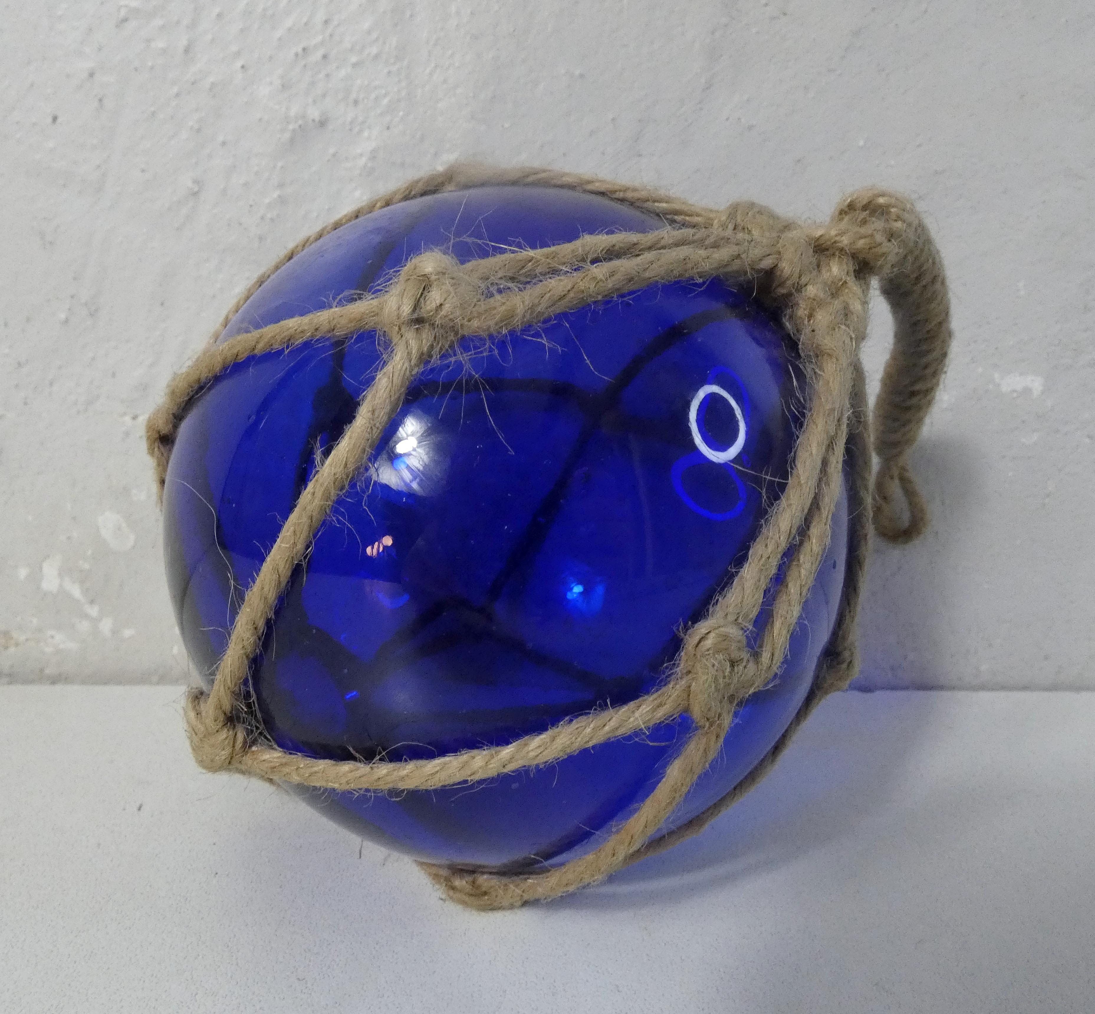 Blue Glass Ball Float for Water Garden
