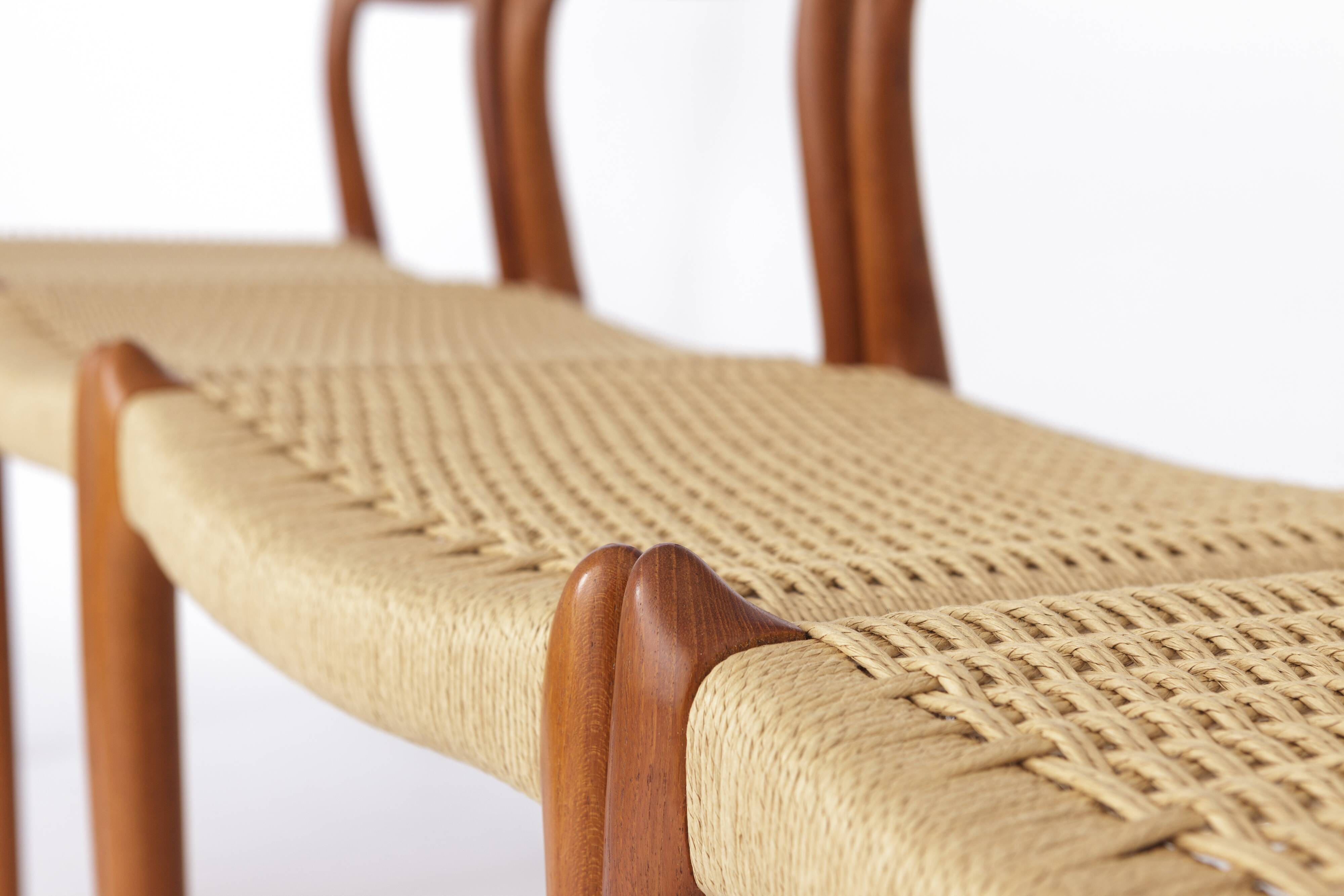 4 of 8 Niels Otto Møller Model 78 Dining Chairs | Danish Teak 1960s Vintage