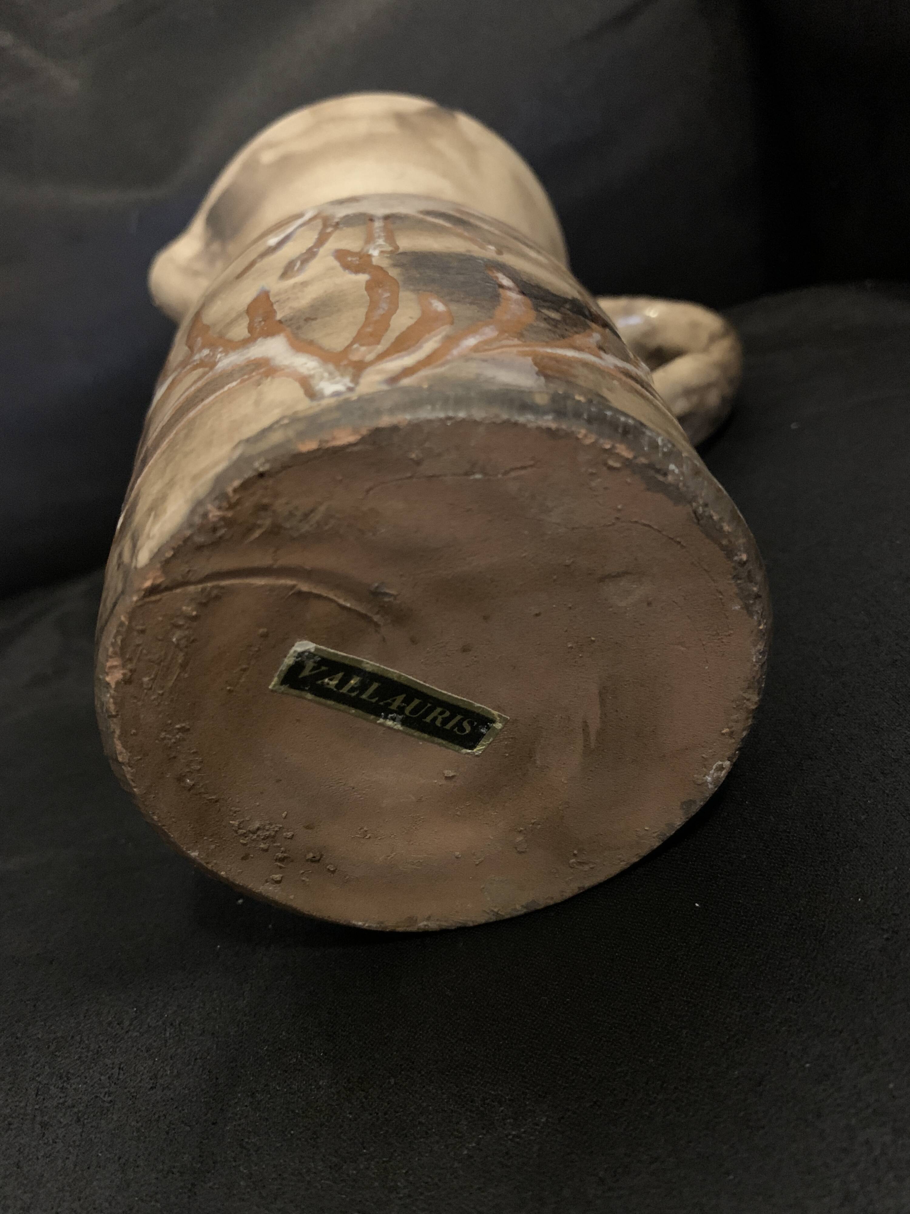 Vallauris pitcher 16cm 1970 in ceramic vintage jug old France