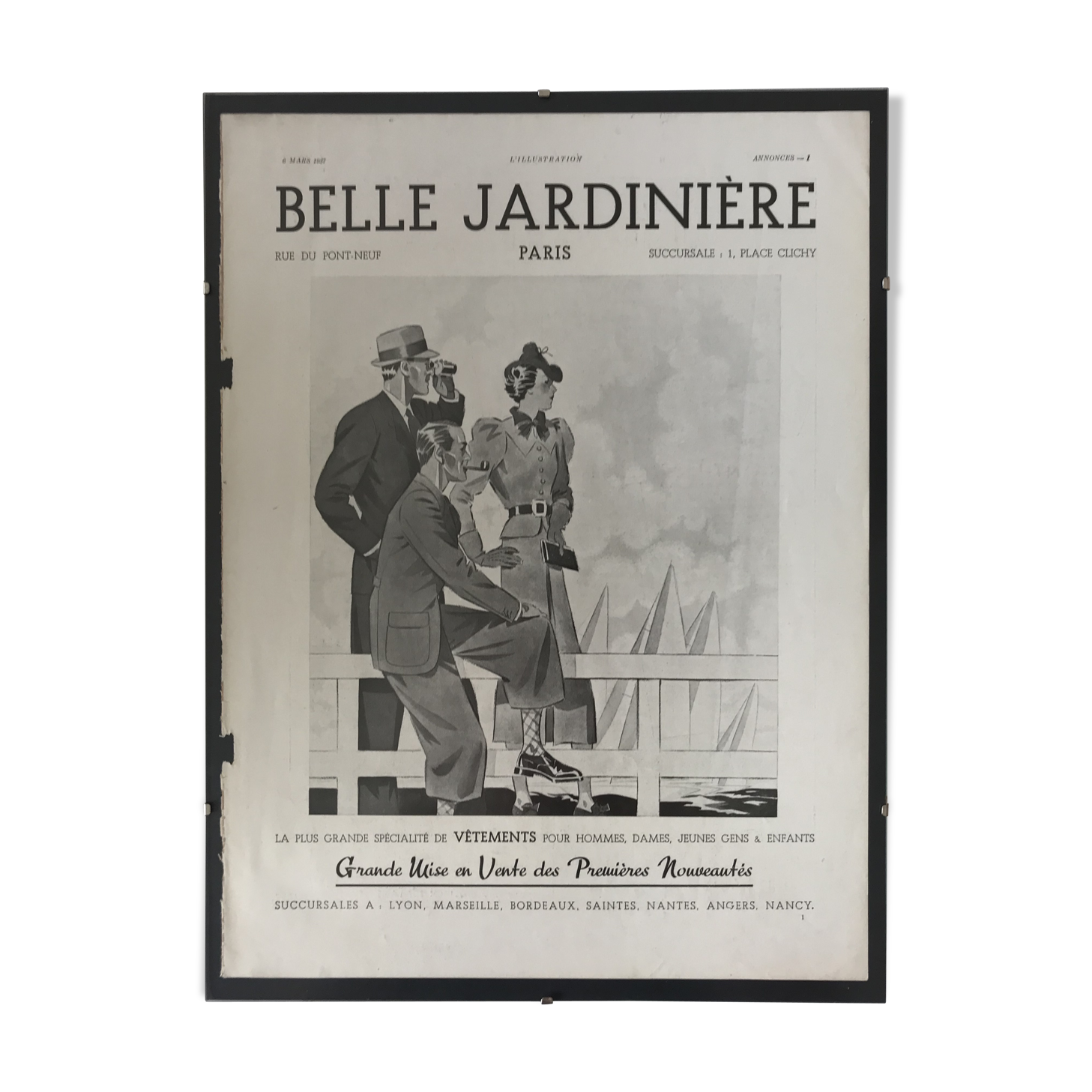 Advertising poster Belle jardiniere 1937