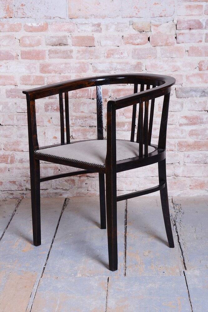 Fauteuil Art Déco en chêne, tchèque, années 1920
