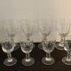 Lot of 8 old glass walking glasses of 2 different sizes