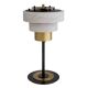 Pair of table lamps in patinated brass and alabaster.