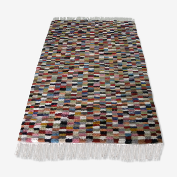 Tapis berbère marocain bohème multicolore en laine décoration orientale