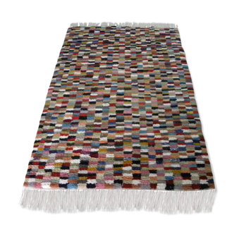 Tapis berbère marocain bohème multicolore en laine décoration orientale