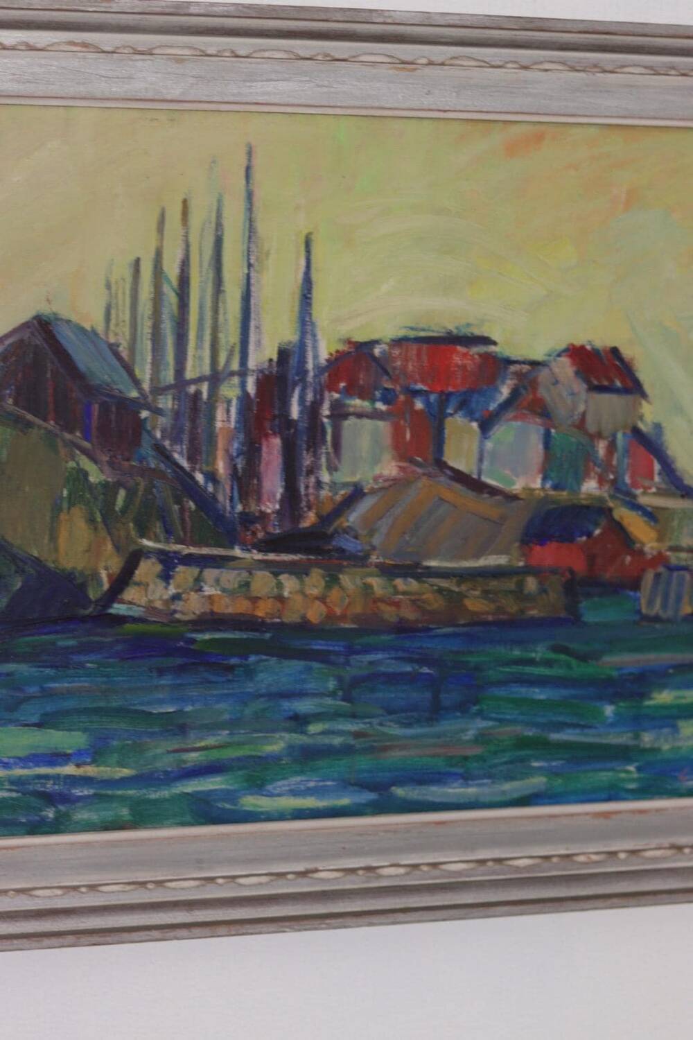 Huile sur toile originale – « Sapri, Italie » par Gunnar Ingemar Erixon