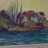 Huile sur toile originale – « Sapri, Italie » par Gunnar Ingemar Erixon