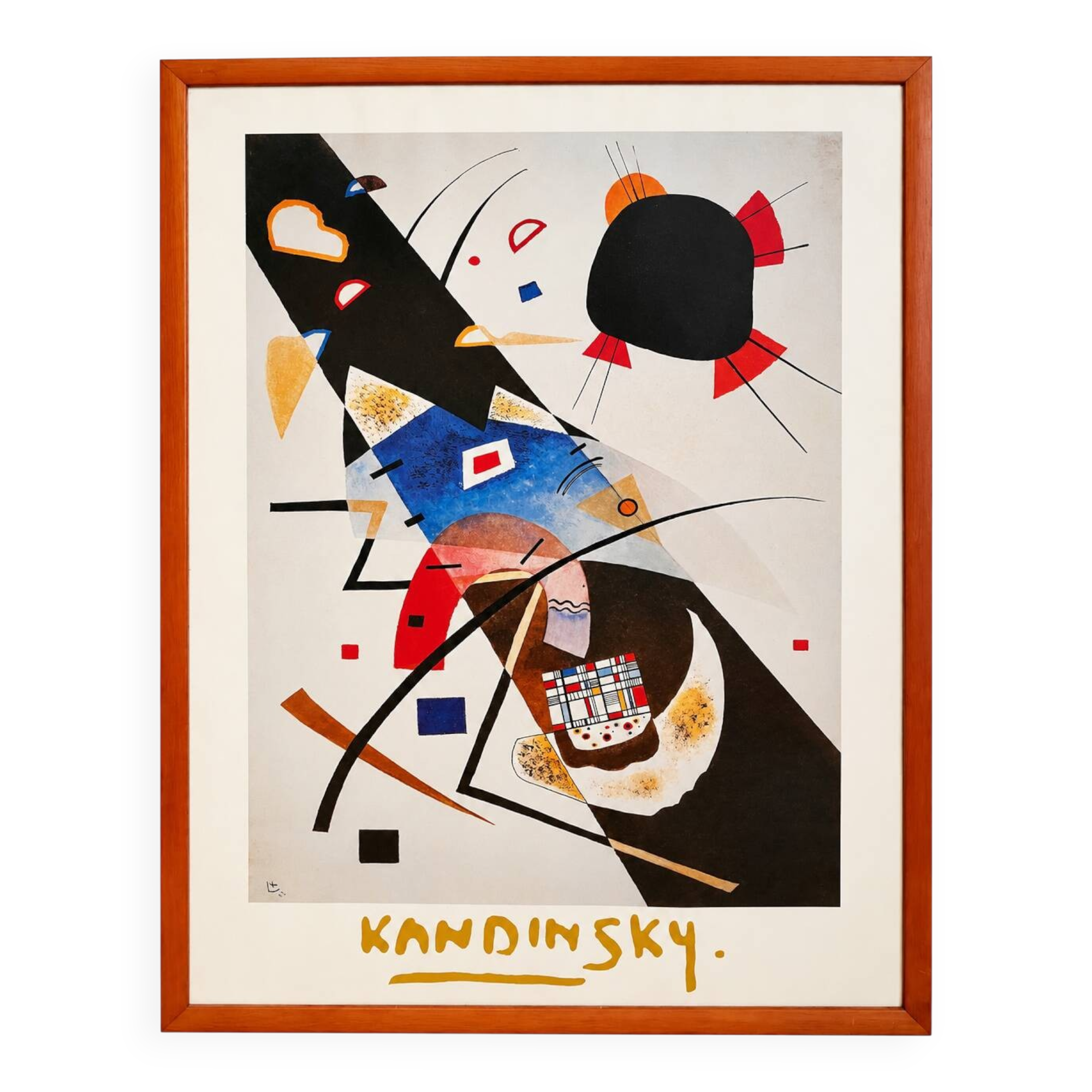 Vintage Framed Kandinsky Art Print, 85 x 64 cm