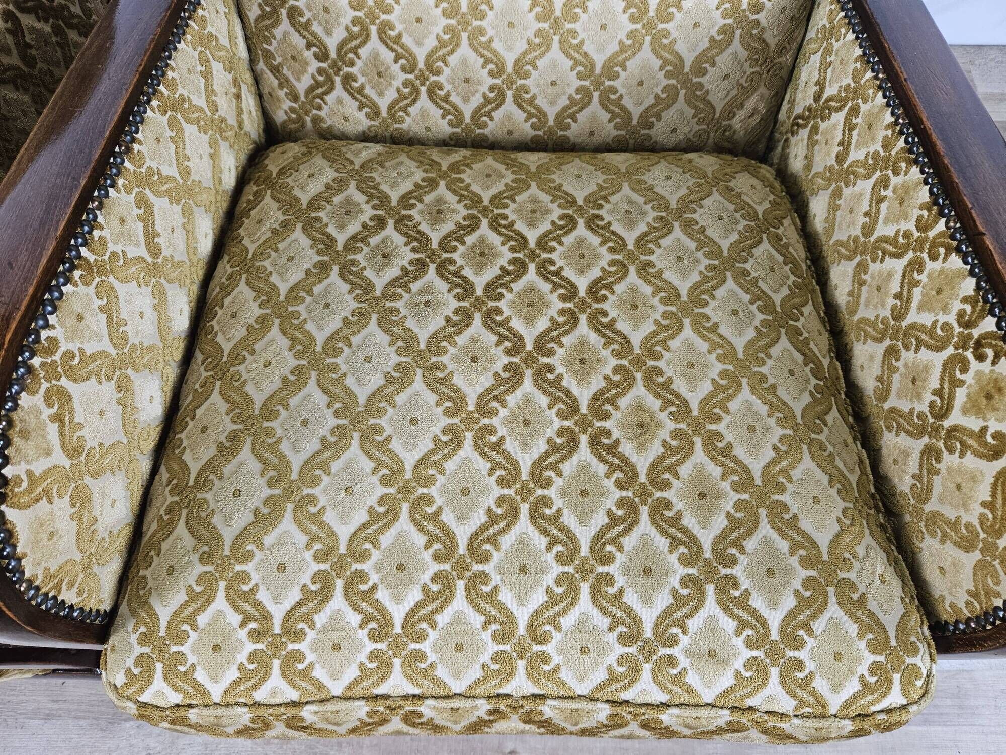 Paire de fauteuils Art Déco des années 1930 recouverts de tissu