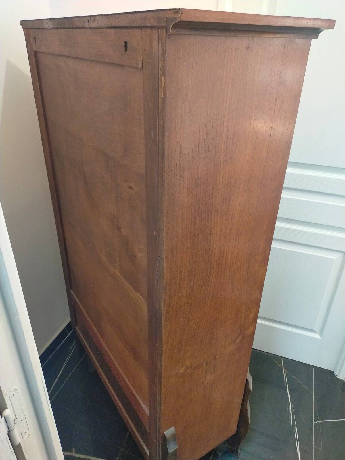 Vitrine vintage en placage de palissandre