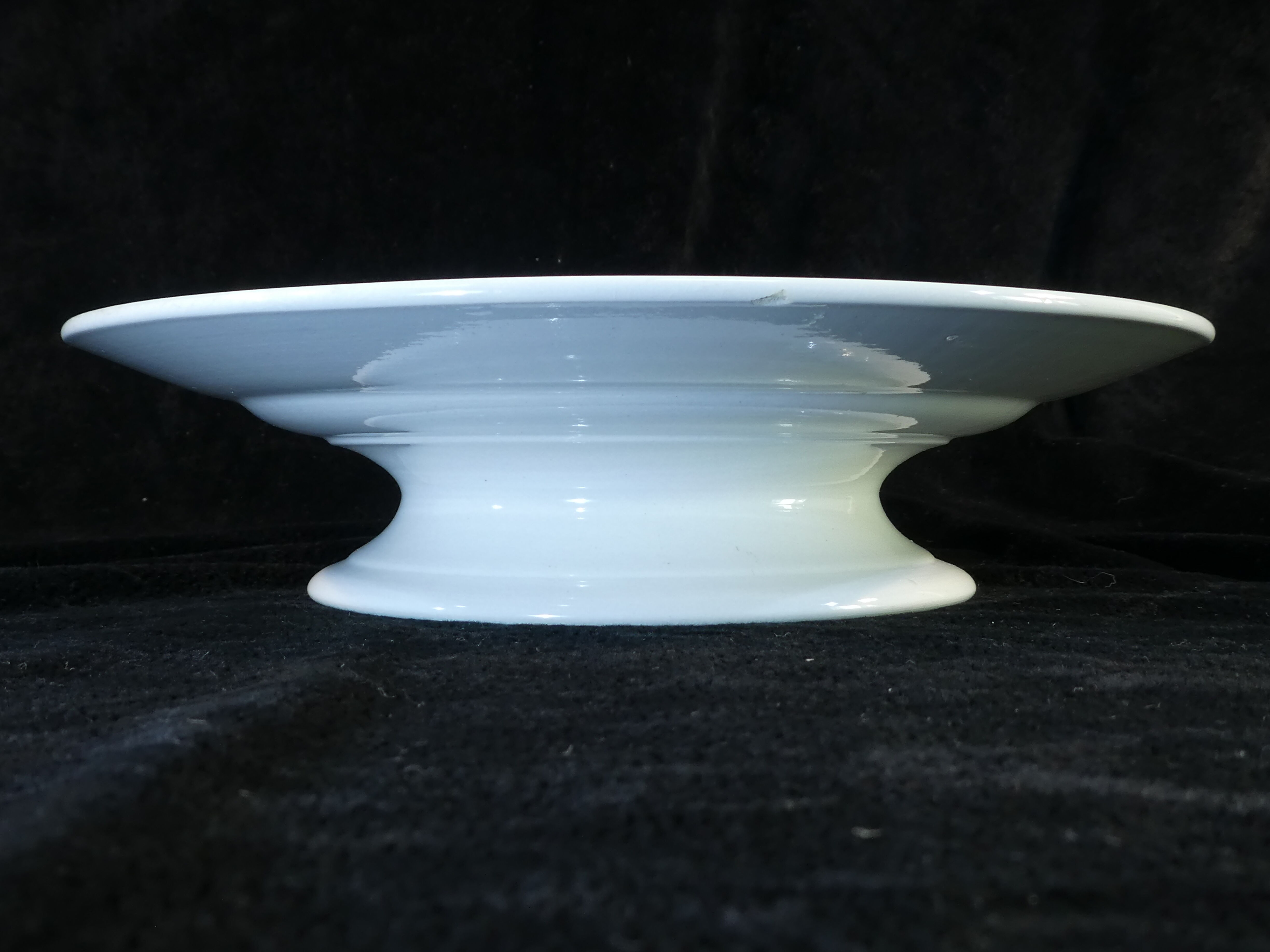 Compotier en faience de St AMAND décor blue flower