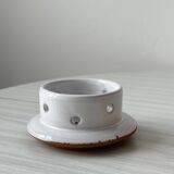 Terracotta ceramic butter dish