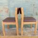 Paire de chaise baumann made in france siège 31 chêne et skaï