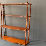 Large old wall shelf in turned wood, Napoleon III / XIXth era