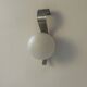 Vintage wall light, opaline glass and brushed metal, France, 1960