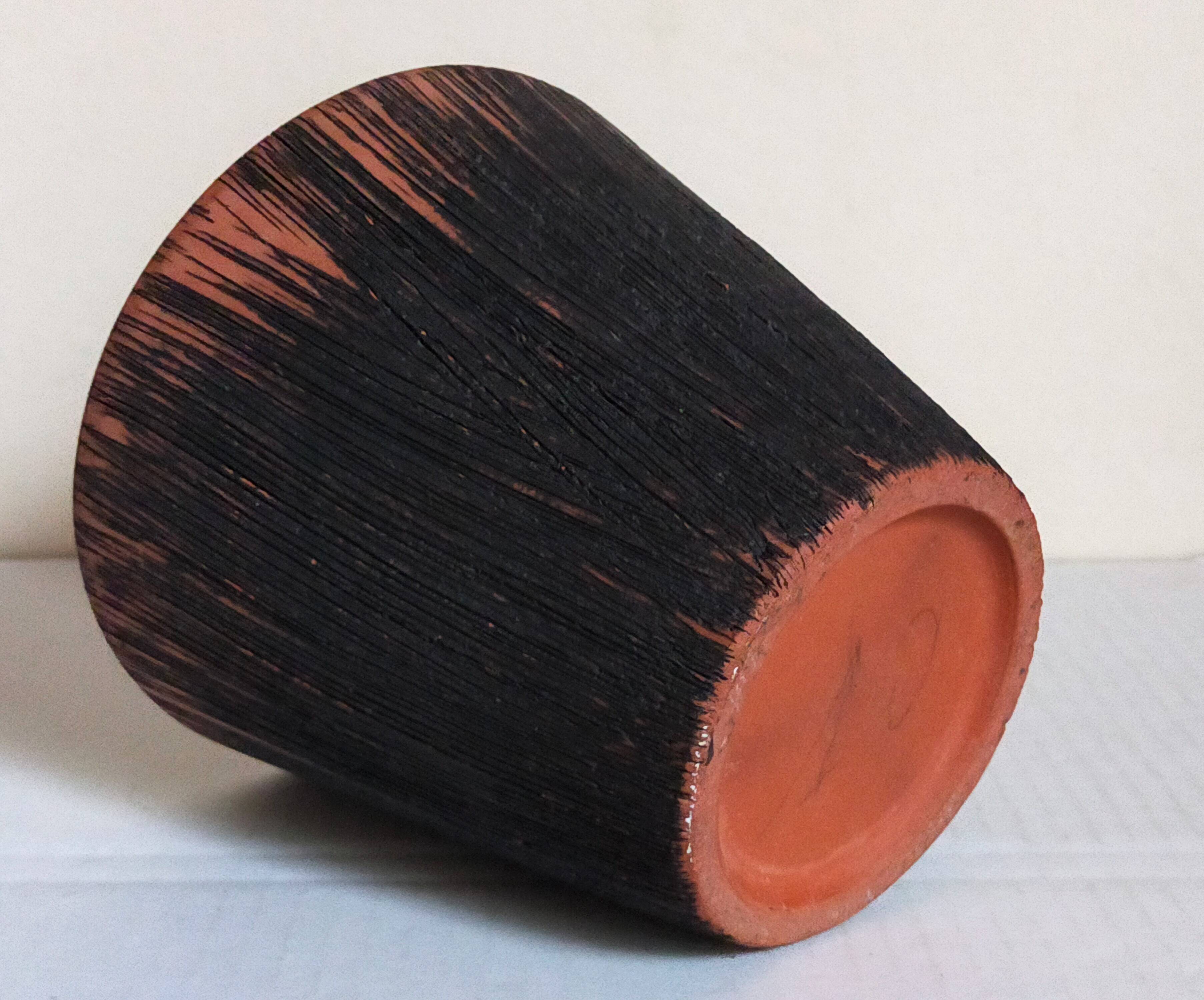 Enameled earthenware pot from the 1950s