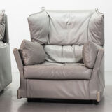 Cassina Lounge Chairs 'Viola d'Amore' by Piero de Martini & Footstool 1970s