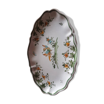 Moustiers earthenware oval dish