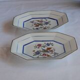Set of 2 octagonal dishes