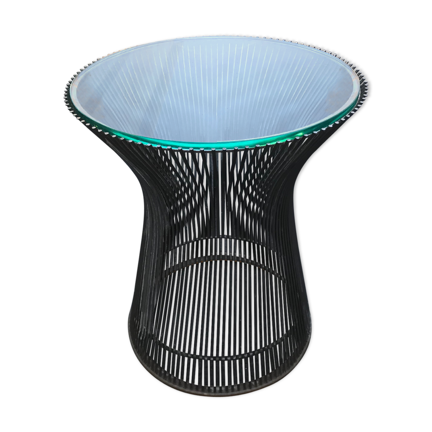 Table d'appoint Platner piètement nickel poli Knoll
