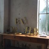 Letter signs vintage gold old