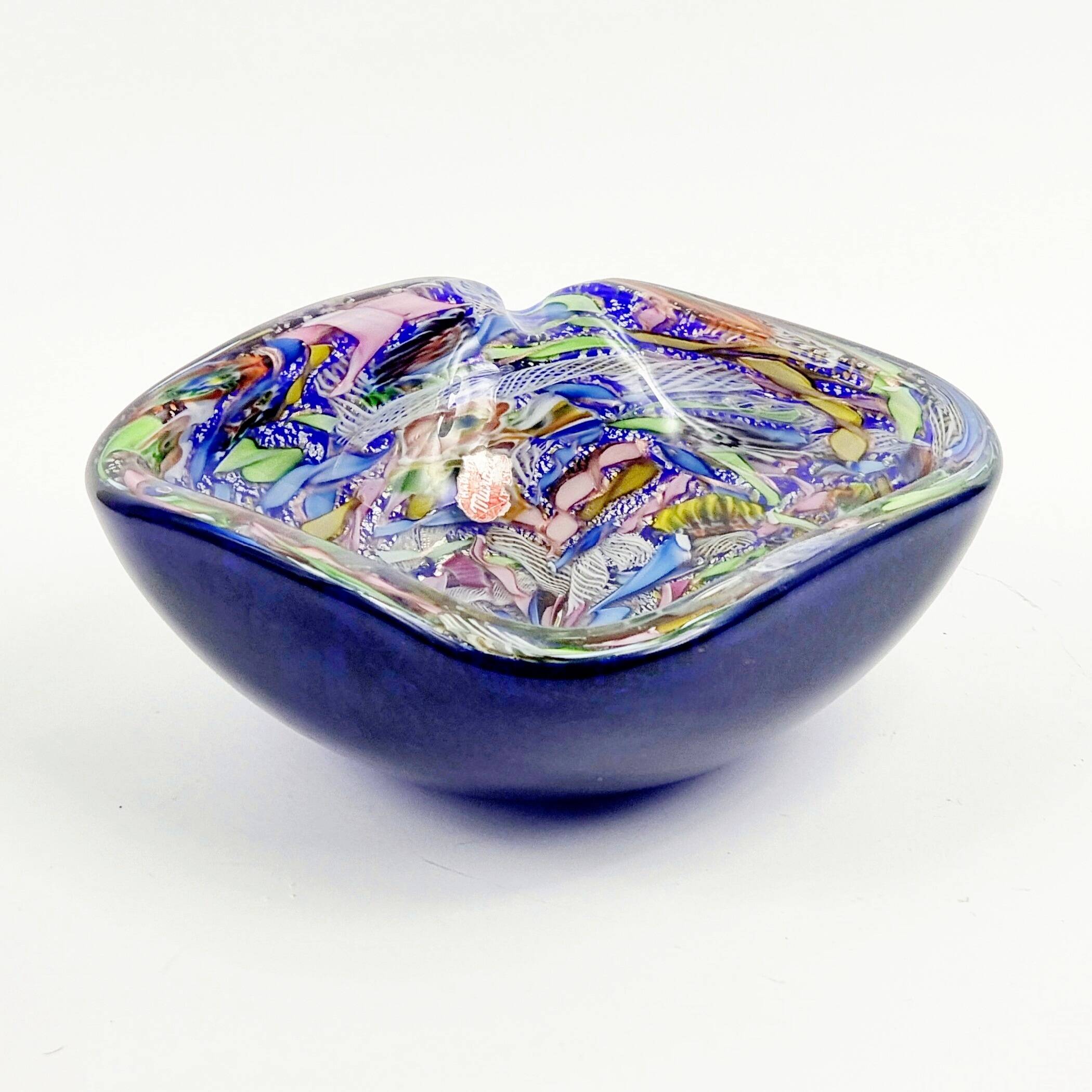 Large Murano Tutti Frutti Art Glass Bowl by Dino Martens for AvEM, Italy, 1960s