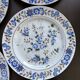 Lot de 6 assiettes plates florales vintage