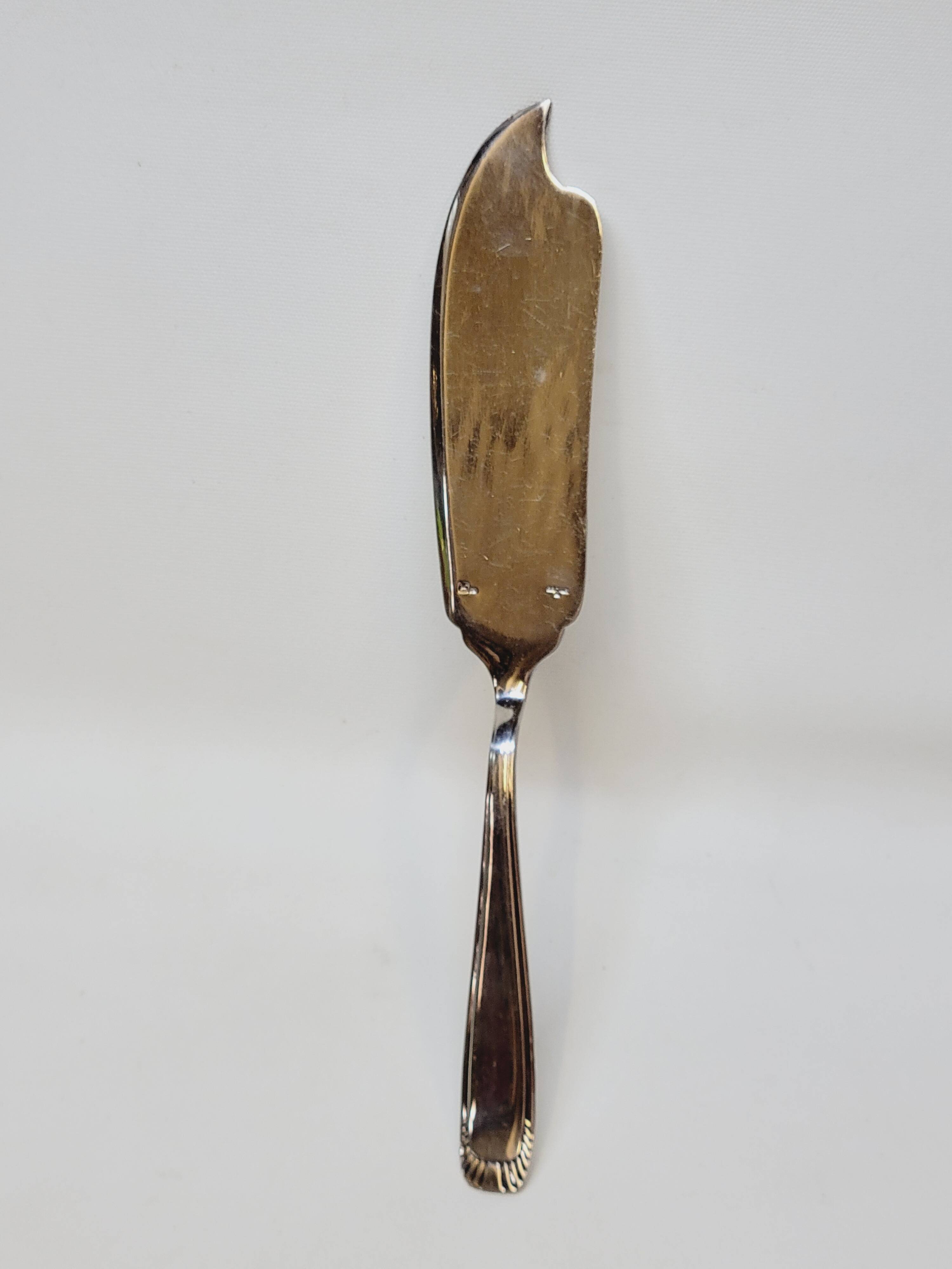 Ercuis Art Deco Silver Metal Fish Serving Cutlery Set