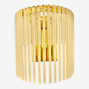 Sciolari Wall lamp glass and gold structure , Italy 1980s