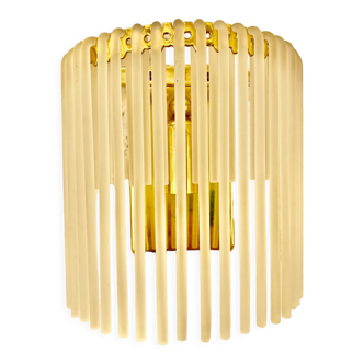 Sciolari Wall lamp glass and gold structure , Italy 1980s