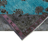 Hand-knotted oriental 1970s 200 cm x 319 cm blue carpet